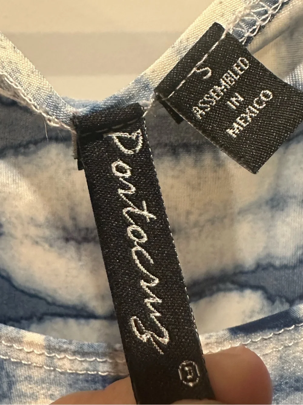 Portocruz small swim coverup Blue Tie-Dye Tank Dress
